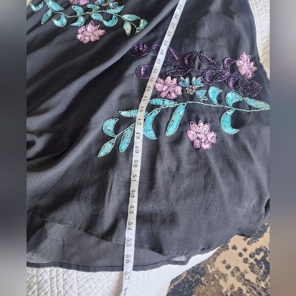 Nasty Gal y2k 90s style Studio beaded floral strappy mermaid glam maxi dress - Picture 6 of 16